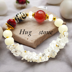 吉祥の霊鳥◇鳳凰眼天珠】天然石ブレスレット シトリン オリーブ