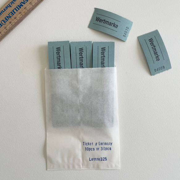 ドイツ製チケット ブルー 30枚 海外チケット 紙もの ラッピング
