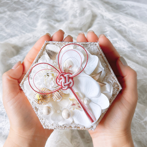 永遠に凛と美しく】リングピロー『ハート水引R/P』/和風 ウェディング