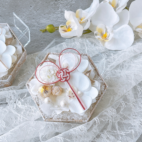 ひろりん様　2個セット 永遠に凛と美しく】リングピロー『ハート水引R/P』/和風 ウェディング