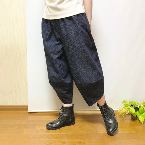【まめ様】サルエルパンツ（2点）✿総丈90㎝✿黒留袖✿和モダン（着物リメイク） 32b5aa324b2209868ad32ce641bb1b