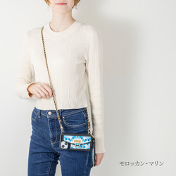 【夏季限定7/31まで】天然貝螺鈿アート×本革★スマホケース（カードケース／チェーン付き）｜Pandora (パンドラ) 7枚目の画像