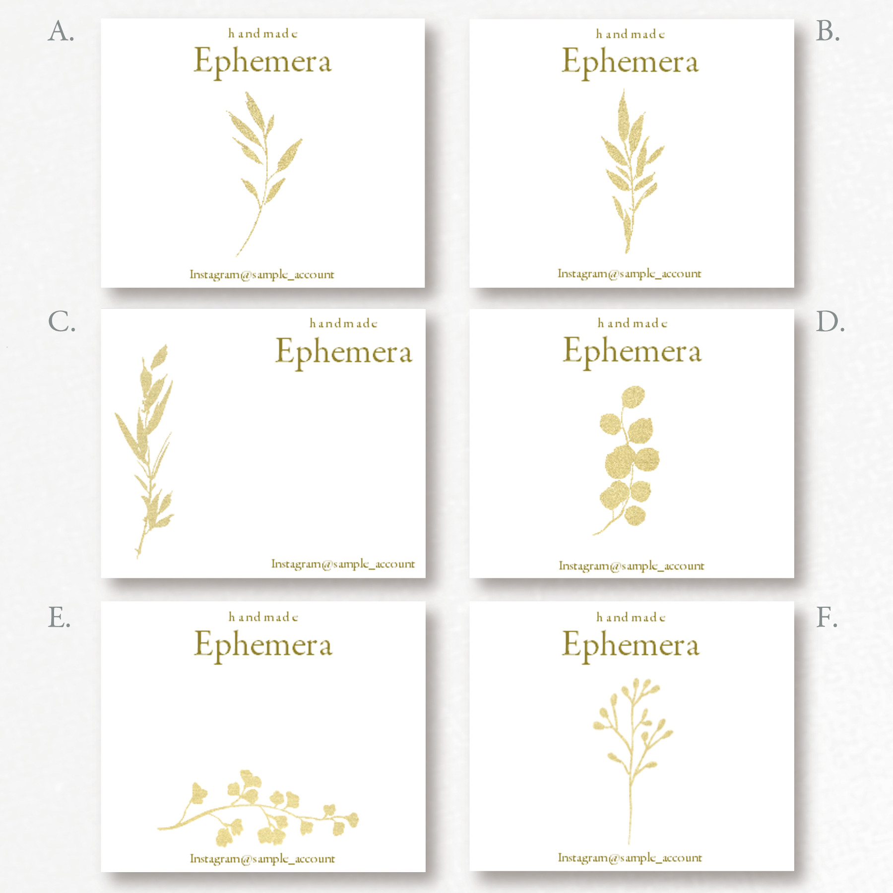 ショップカード アクセサリー台紙 サンキューカード 名刺 No.238