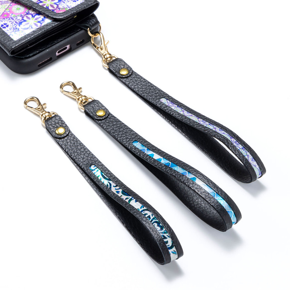 【夏季限定7/31まで】Pandoraのストラップ（ラベンダーモロッコタイル／モロッカン・マリン／テフィティの心） 1枚目の画像