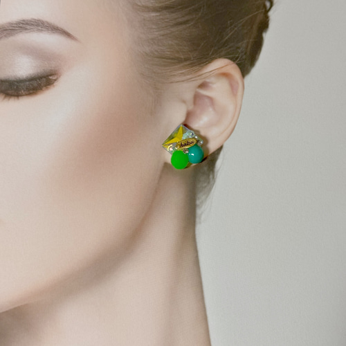 社交ダンスアクセサリー/イヤリング/ピアス/グリーン系
