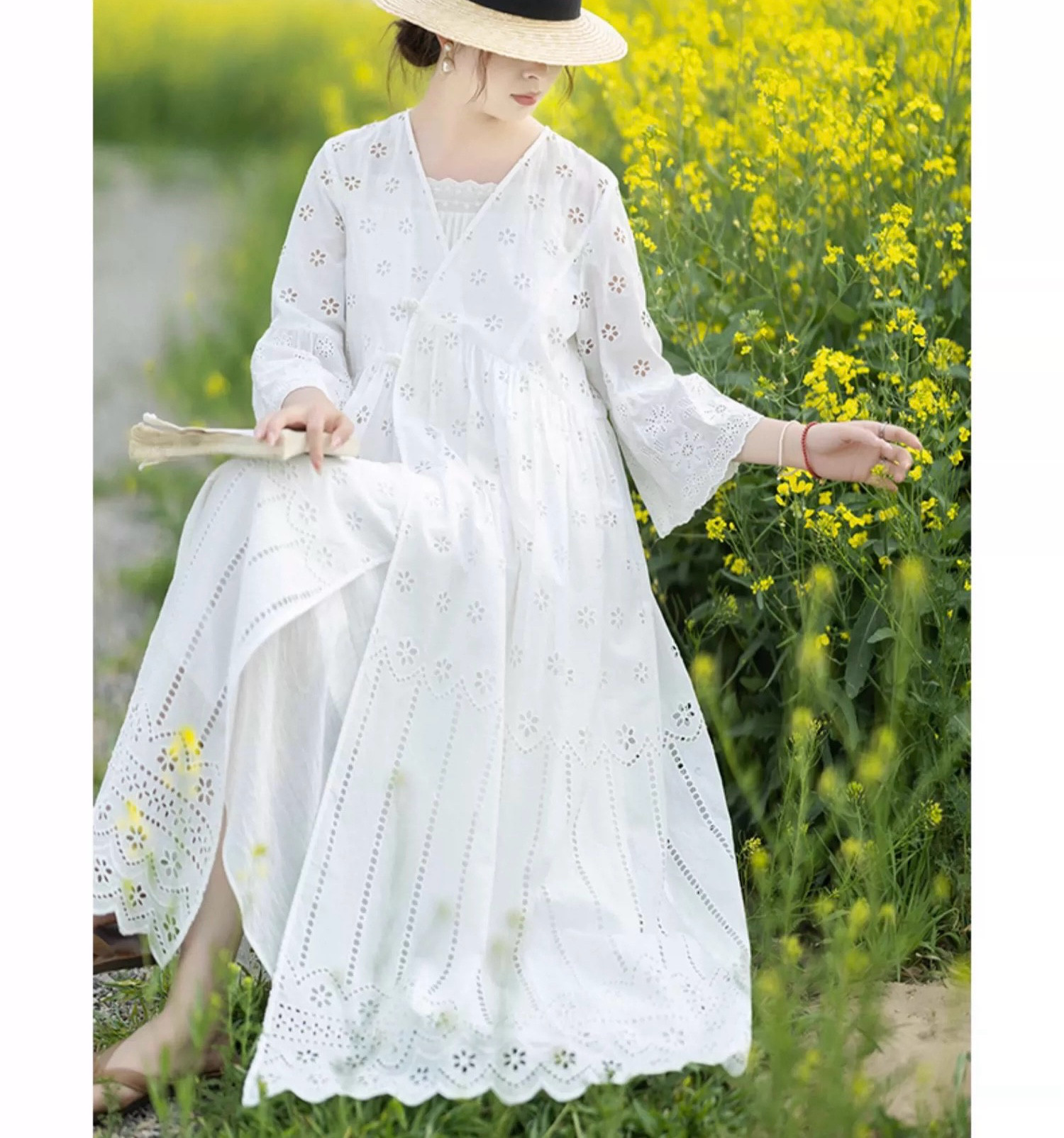 Cotton Gauze Long Dress | Pasand by ne Quittez pas | パサン