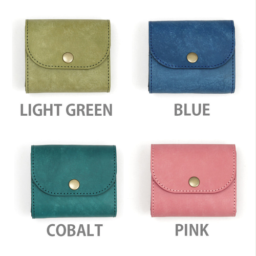 イタリアンレザー】本革コンパクト財布 ミニ 小さい 日本製 二つ折り