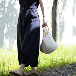 【帆布インナーバッグ付き】ケニア サイザルバッグ かごバッグ バスケット ナチュラル 編み込み 麻 ak-57si 2枚目の画像