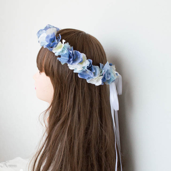 【結婚式用花冠】ブルーあじさいの花かんむり 人気・おすすめ｜使いやすい・旅行におすすめ 品質保証 全国発送 正規品・日本国内発送・安心保証付き