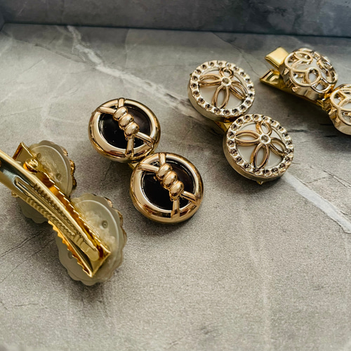 Amazon | 女性用パーソナライズヘアクリップ 18K リアルゴールド