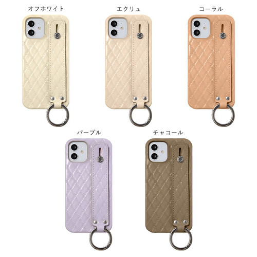 キルティング 手帳型スマホケース 全5色 ほぼ全機種対応 iPhone