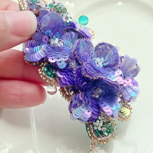 受注生産】紫陽花の妖精になれるヘアクリップ/ブローチ2way :オート