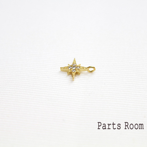 2個入】プチポラリスチャーム【ゴールド】-mt-4372 チャーム Parts