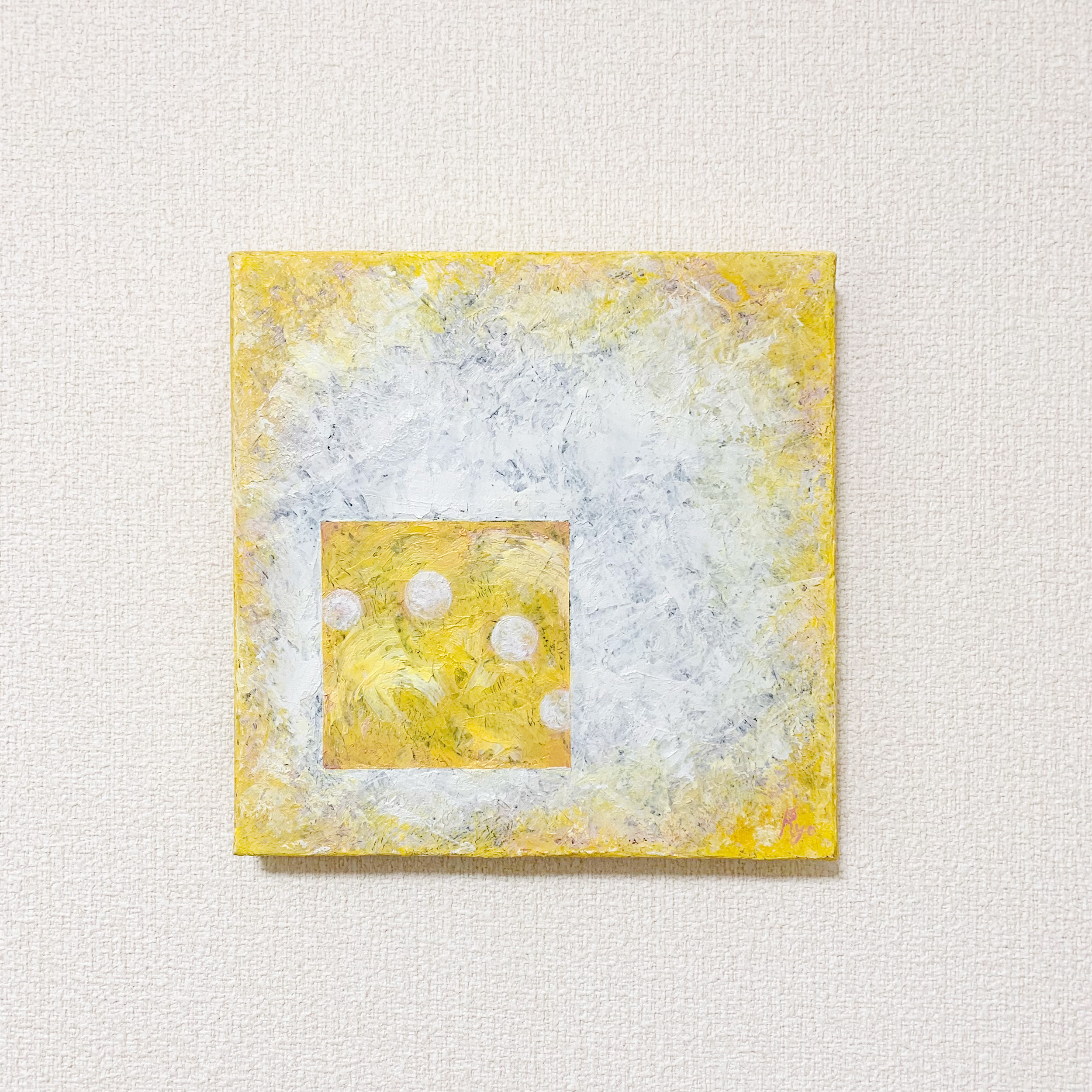 絵画。原画【マーガレットは満開だ、いたずらな猫たちが遊んでい