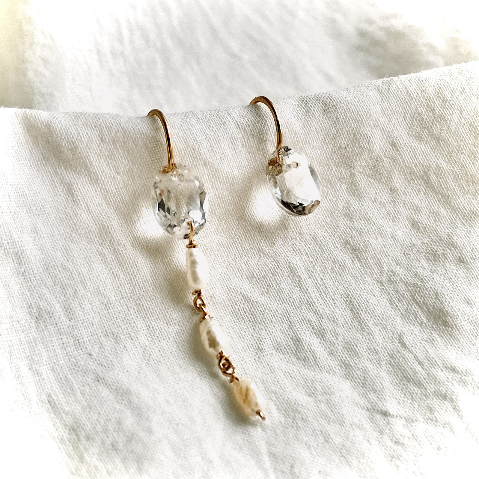 Tear Drops　K１４gfアシンメトリーピアス