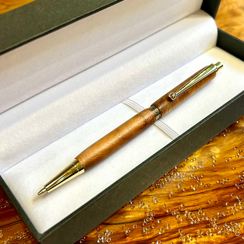 193屋久杉木製シャーペン 強低重心ダブルR 真鍮 01557 屋久杉 焼浮