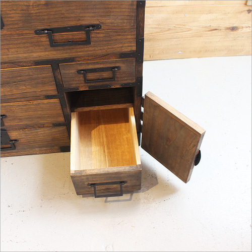 【美品】和箪笥　天然木　桐箪笥　アンティークヴィンテージ　古家具　古民家　古民具 楽天市場】民芸調 家具 引出箪笥 ( 昔 古 和風 洋風 木製 天然木