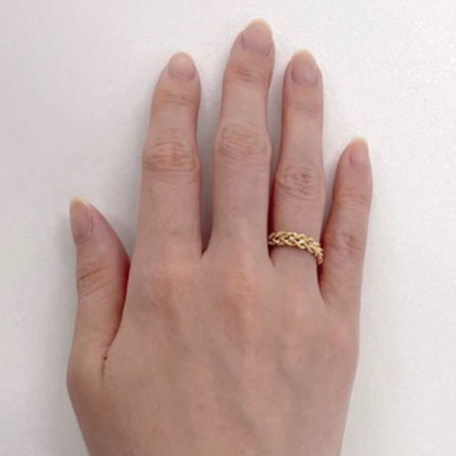 18金【ゴールドチェーンリング 17号】イエローゴールド K18刻印入 新品！ 18金【ゴールドチェーン リング 15号 17号】イエローゴールド