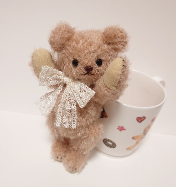 サンドピンクモヘア テディベア 15.5cm ぬいぐるみ yukumao 通販