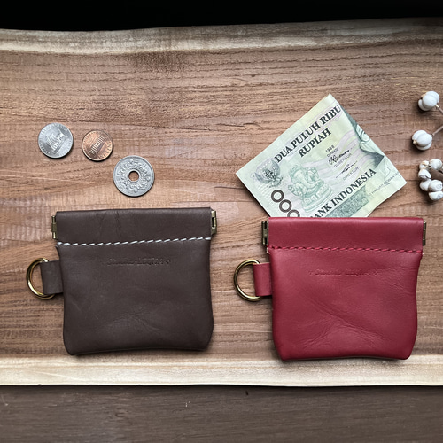 財布・ケース・小物入れ na 革のバネ財布 ミニウォレット 開けやすい小銭入れ♪ 小銭入れ