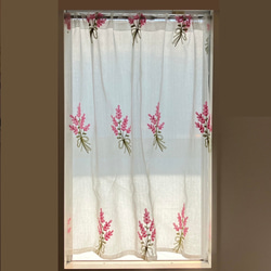 花柄 のれん カフェカーテン ２枚入り かわいい 100cm×100cm 31aff7ceb95eb8e6d146625de40e77