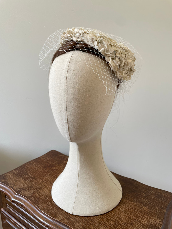 [一点もの] コットン小花のフランスアンティークボンネ 