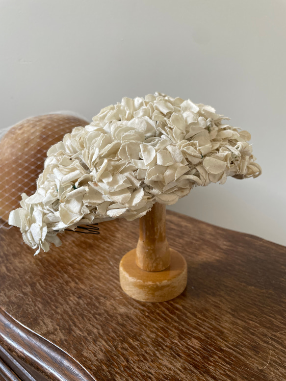 [一点もの] コットン小花のフランスアンティークボンネ 