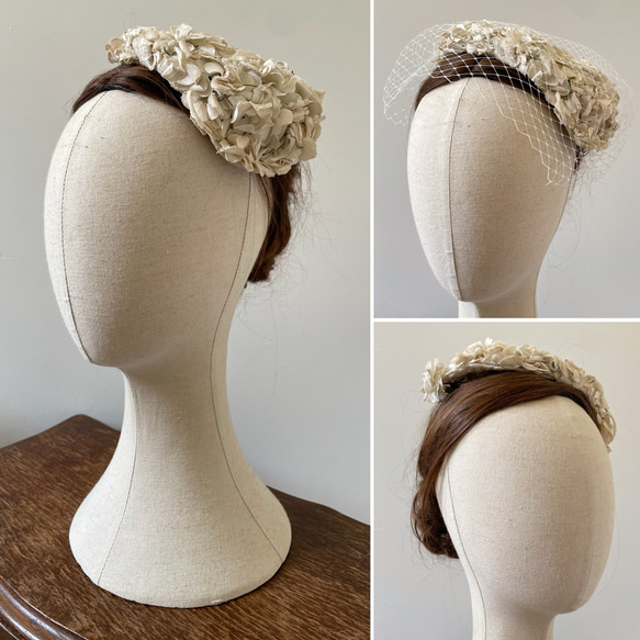 [一点もの] コットン小花のフランスアンティークボンネ 