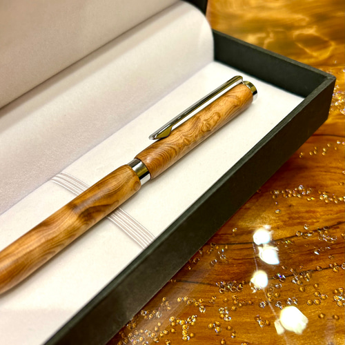 超希少・光明杢】樹齢1000年以上屋久杉・ボールペン 長寿を祈る贈り物