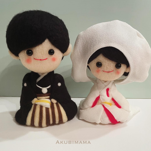 ペンたん　1/20ドール　ウェディング　ハンドメイド 受注製作】Akubimamaウェディングドール白無垢中サイズ ウェルカム