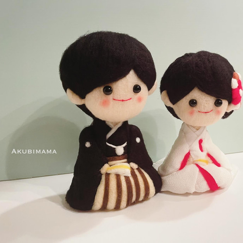 受注製作】Akubimamaウェディングドール白無垢中サイズ ウェルカム