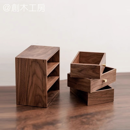 傷あり】木製 小物入れ 引き出し 収納 カスタマイズ ハンドメイド