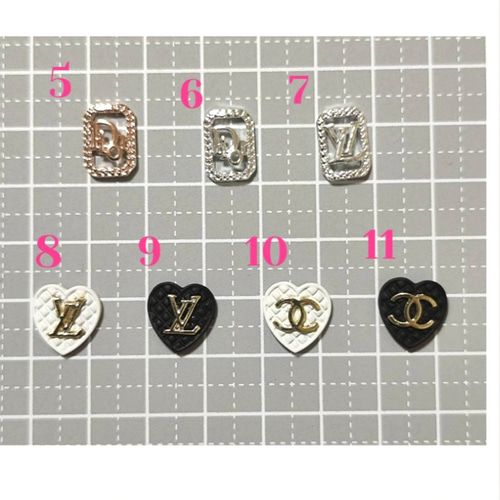 11種類】ネイルパーツ デコパーツ ブランドモチーフ その他素材 たう