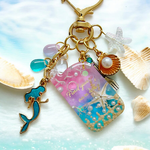 ひとくちでいいから。 レジンキーホルダー チャーム シェイカー レジン