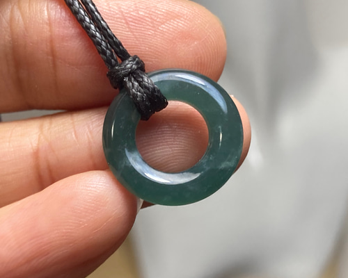 RS6-126 美品 深灰藍 玉壁 平安圏 平安守り 天然ドグアテマラ産