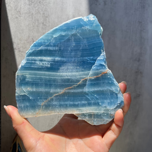 アルゼンチン産【レムリアン アクアティン カルサイト】① スラブ