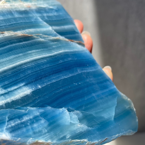 アルゼンチン産【レムリアン アクアティン カルサイト】① スラブ