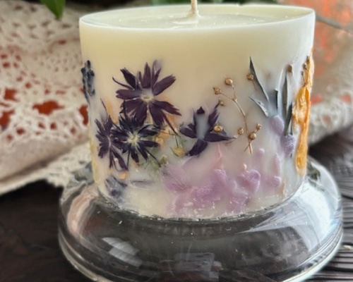 ボタニカルソイキャンドル 自然素材使用 100%ナチュラル ボタニカルソイキャンドル Botanical**Relax** -A