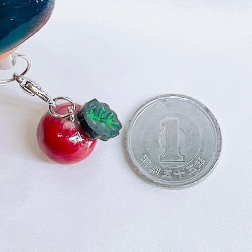 オーロラに輝くりんごのキーホルダー その他アクセサリー henbokke