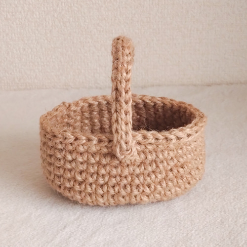 麻紐ミニバスケット no.105 麻紐ミニバスケット no.105 麻紐ミニ