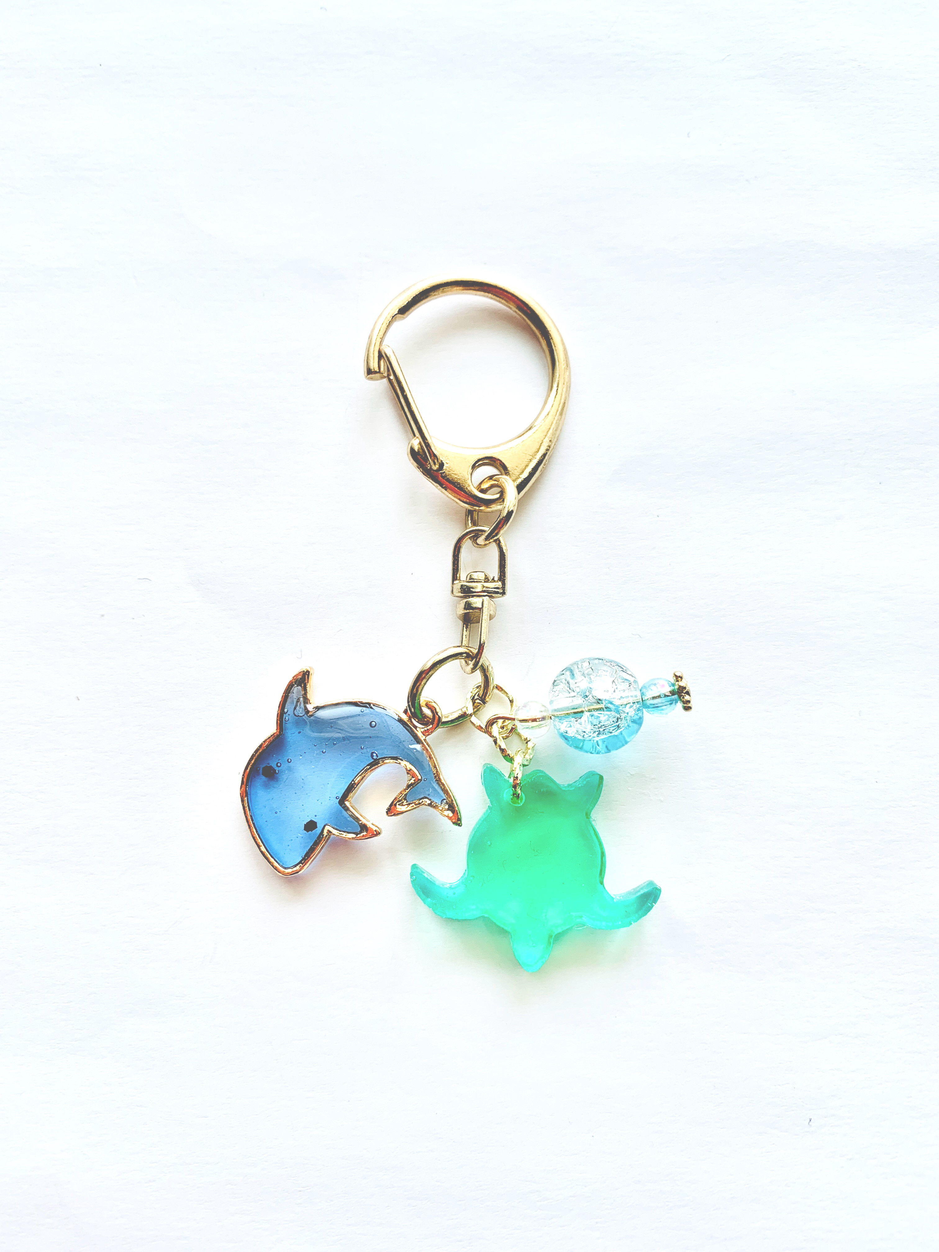 キーホルダー　Hawaii イルカ　タツノオトシゴ　貝　アクリル