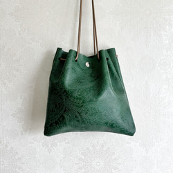 【極美品】トリーバーチ ペプルドレザー 2way ショルダーバッグ レザー 巾着 TORY BURCH（トリーバーチ） 【美品】トリーバーチ バッグ バケット