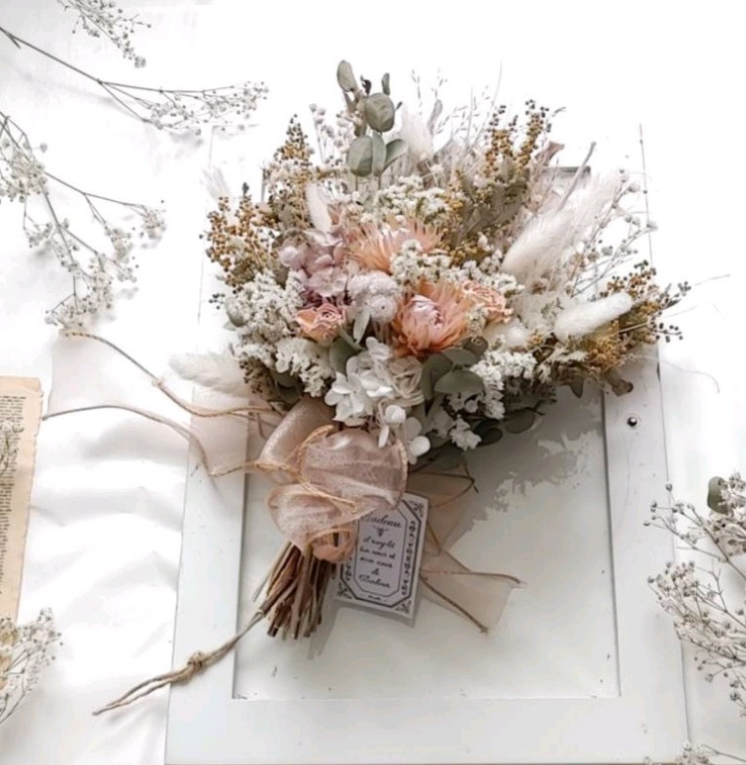 ドライフラワースワッグブーケ 33cm ブーケ champ de fleure