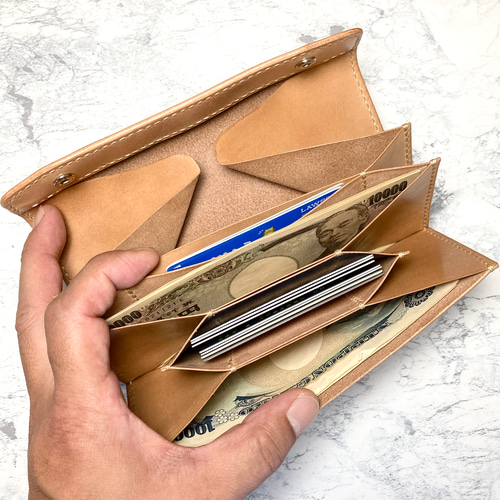 本革総手縫い 長財布 / サドルレザー ロングウォレット 長財布