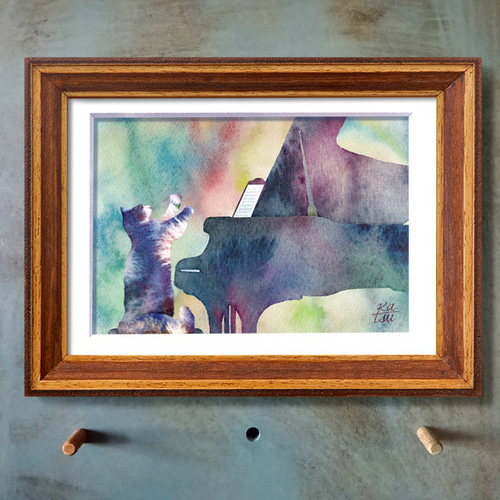 ピアノを弾くネコ」 ピアニスト ネコ踏んじゃった イラスト イラスト