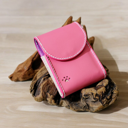 ハンドメイド 猫ちゃんシガレットケース ロイヤルブルー❌淡いピンク ハンドメイド 猫ちゃんシガレットケース ロイヤルブルー❌淡いピンク