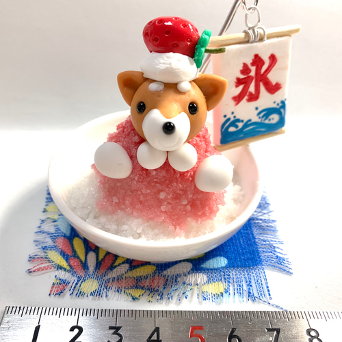 ❤️在庫処分SALE❤️☆苺かき氷とわんちゃん 2000円〜1500円 樹脂粘土 
