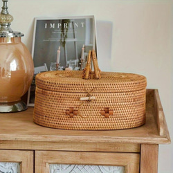 蓋付きバスケット 収納バスケット テーブル収納 整理 リモコン収納 モダン a-639 3枚目の画像