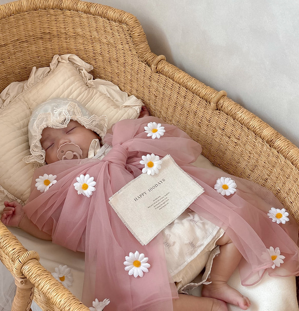 【即納】おうちスタジオ背景布 チュール チュール生地 背景布 バースデータペストリー ハーフバースデー 100日祝い 6枚目の画像