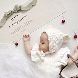 【即納】おうちスタジオ背景布 チュール チュール生地 背景布 バースデータペストリー ハーフバースデー 100日祝い 5枚目の画像